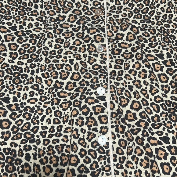 Jones New York Leopard Print Pajama Set - Brown Black Cream - Picture 2 of 5